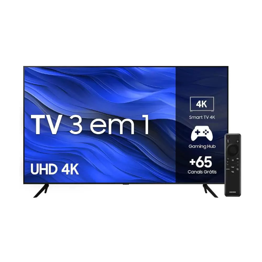 Smart TV Samsung 50" 3 em 1 UHD 4K CU7700 Crystal e Tizen | Henry