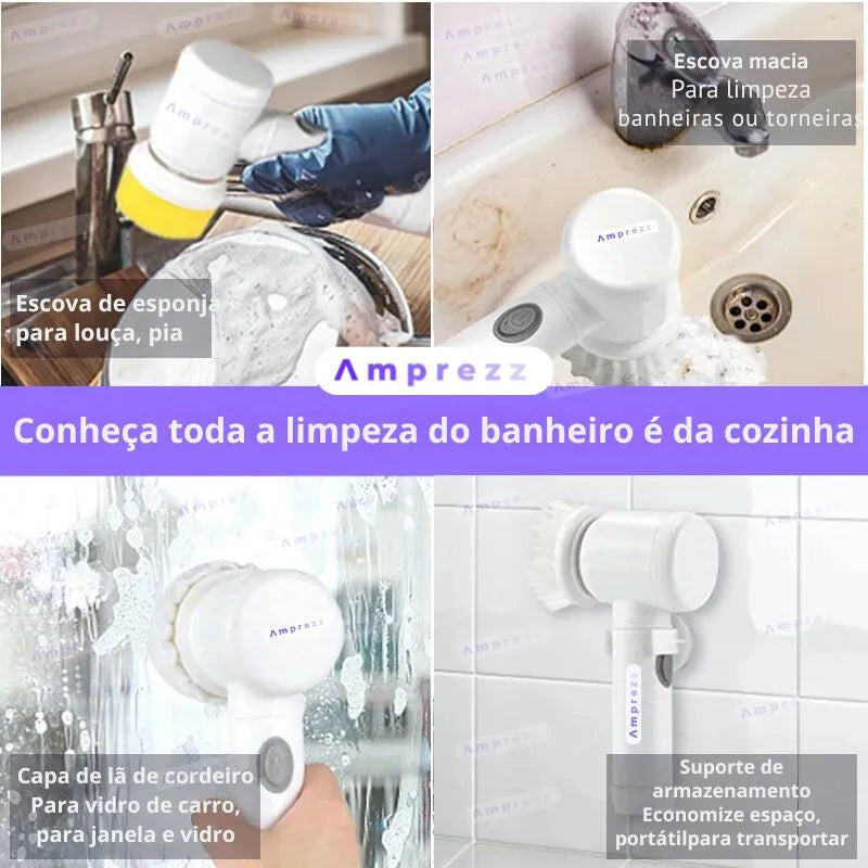 Escova de limpeza elétrica 5 em 1 Sem Fio - TurboClean Pro | Henry