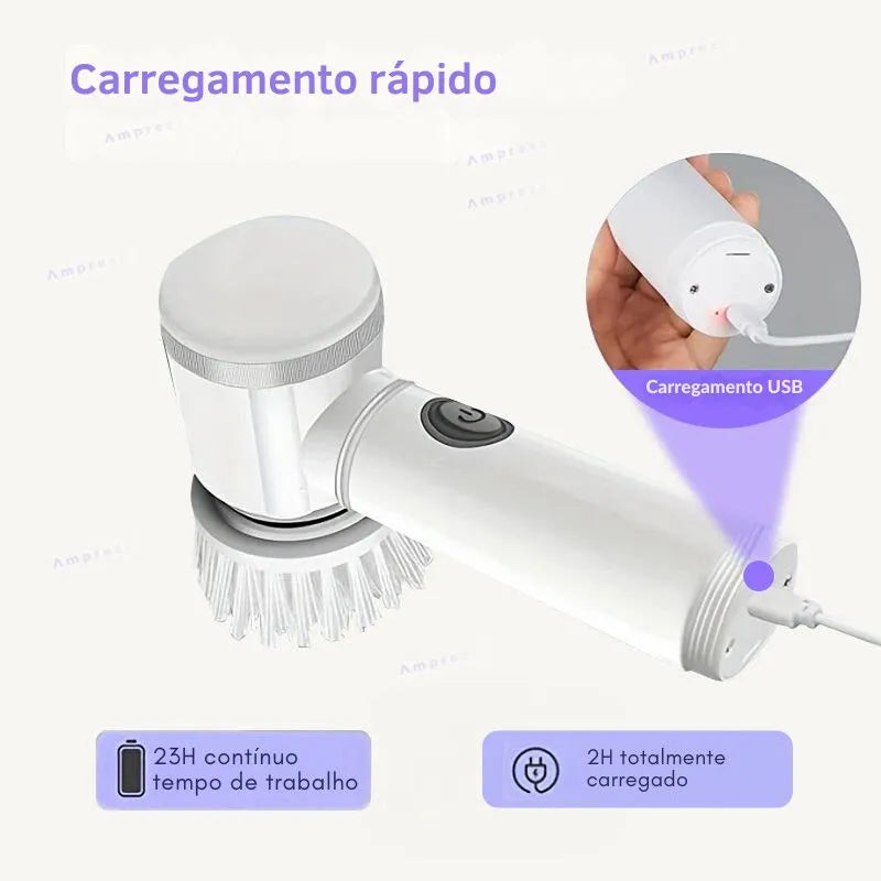 Escova de limpeza elétrica 5 em 1 Sem Fio - TurboClean Pro | Henry