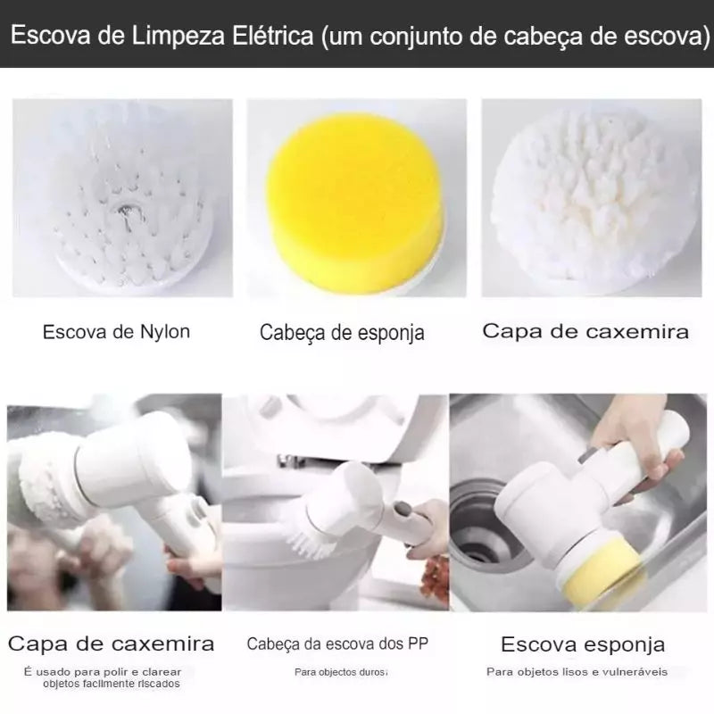 Escova de limpeza elétrica 5 em 1 Sem Fio - TurboClean Pro | Henry