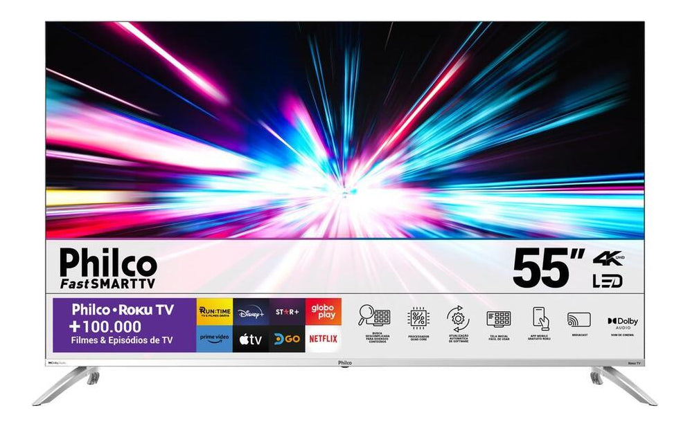 Smart Tv Philco 55'' Ptv55g7pr2csb 4k Roku Tv Led Dolby Audio | Henry