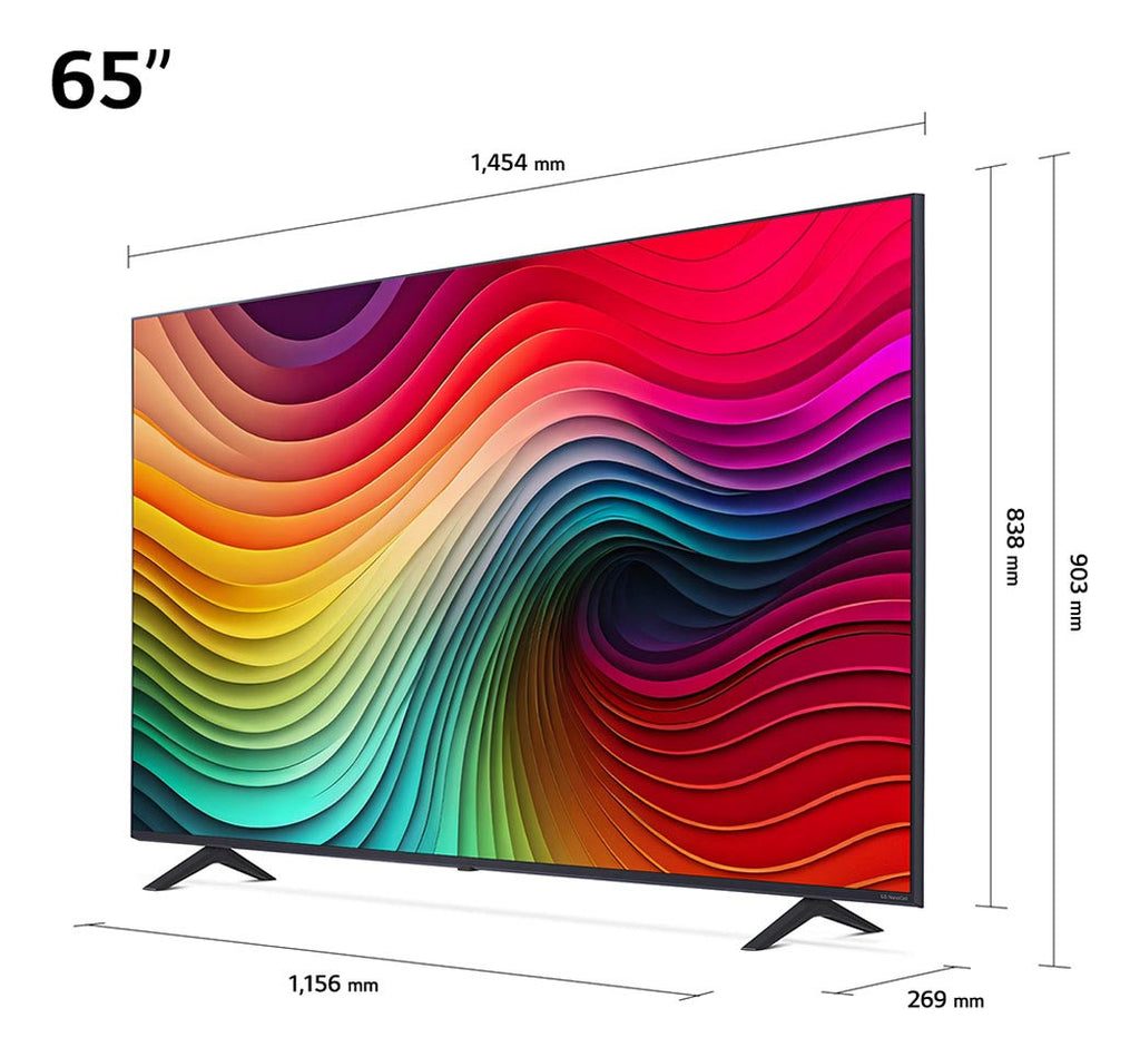 Smart TV LG 65" 4K Ultra HD NanoCell 65NANO80T ThinQ AI webOS 24 a5 Ger7 AI HDMI USB Wi-Fi Bluetooth Alexa Chro | Henrymecast com Controle Smart Magic