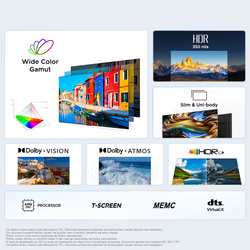 Smart Tv 43'' Classic 4k 43p755 Google Tv Dolby Tcl Bivolt | Henry