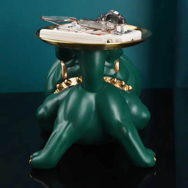Escultura Decorativa e Porta Objetos com Bandeja Bulldog Big Mouth 2.0 | Henry