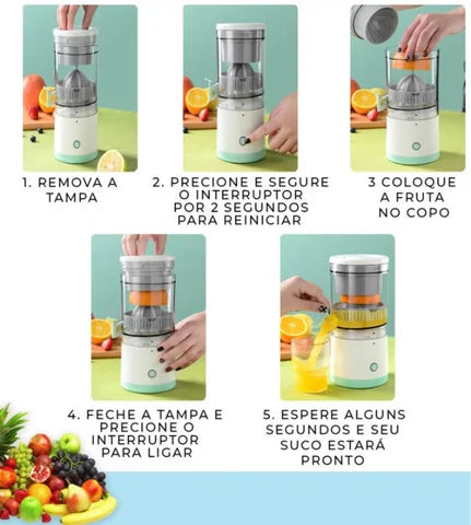 Espremedor de Frutas Portátil - Sucos Frescos com | Henry