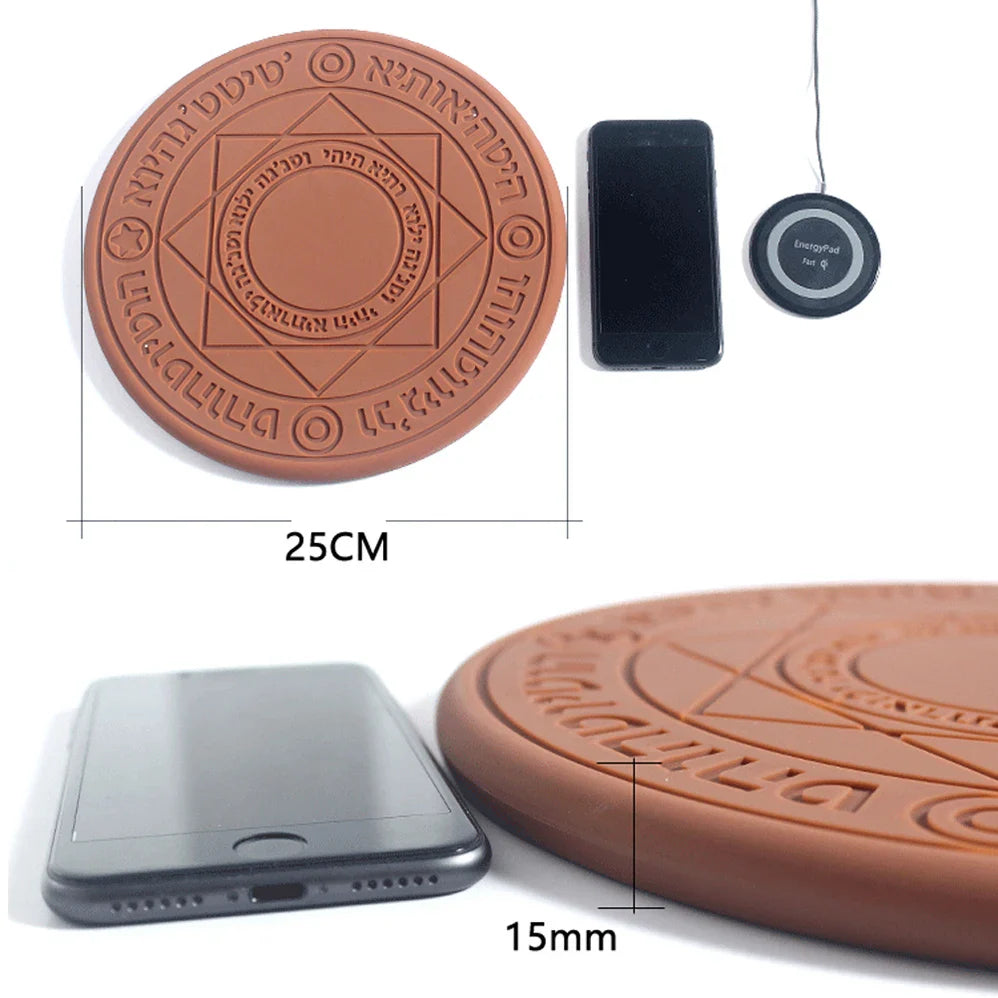 Carregador Por Indução Sem Fio Círculo Magico Mandala LED | Henry