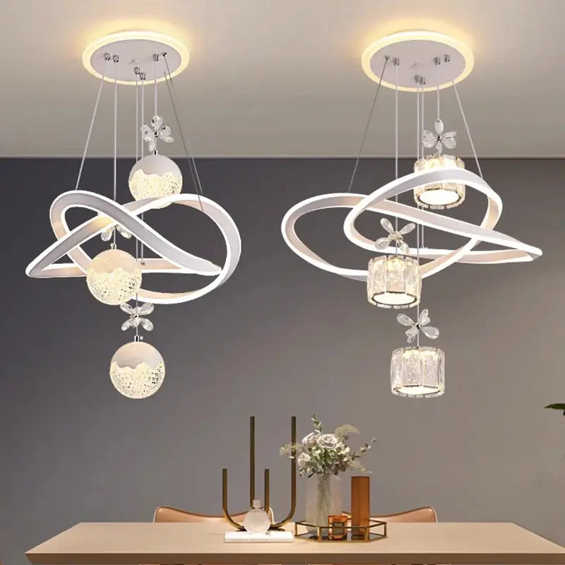 Luminária Pendente Moderna Lustre de Cristal | Henry