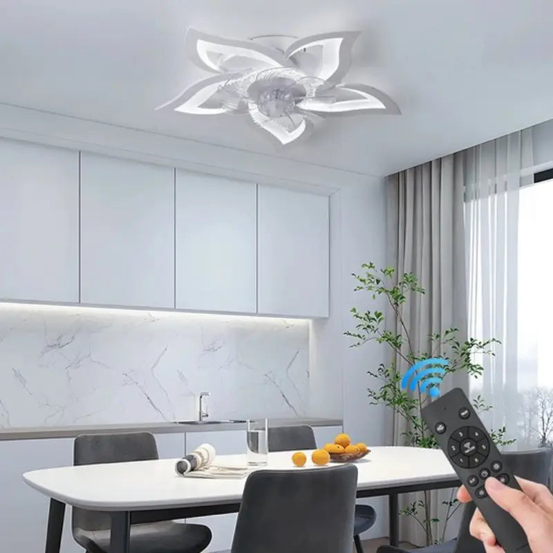 Luminária e Ventilador de Teto Moderno com Controle Remoto Adenium | Henry