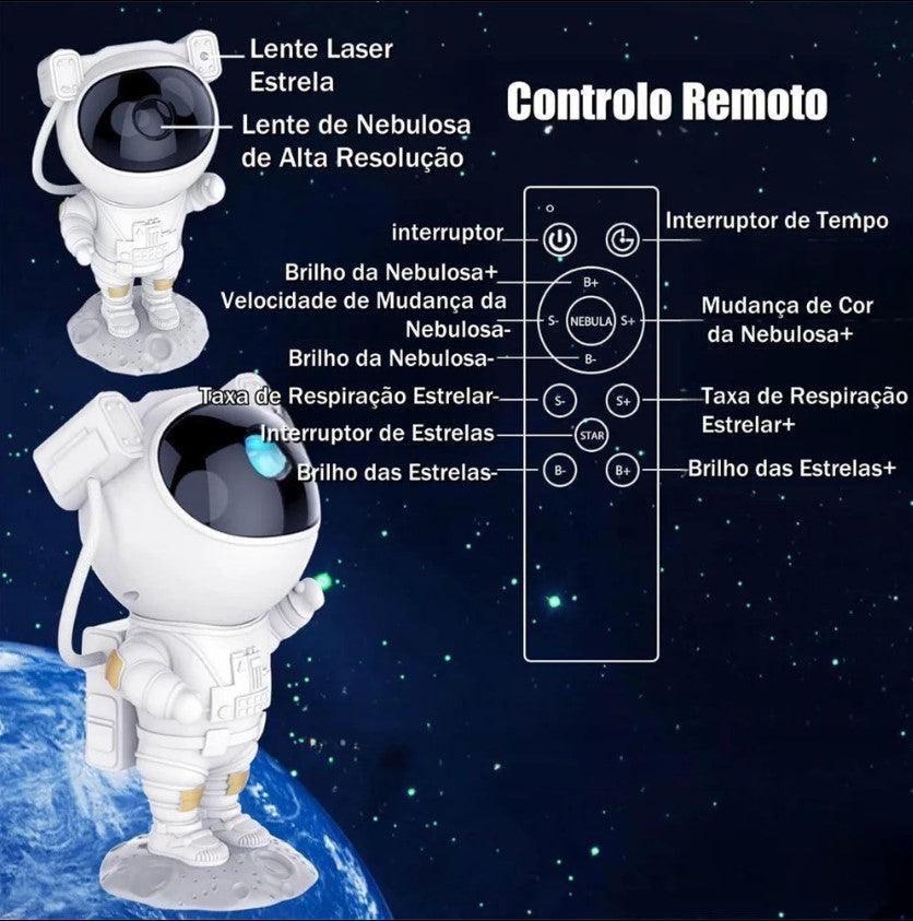 Projetor de Estrelas Astronauta - Atmosfera Decorativa e Imersiva | Henry