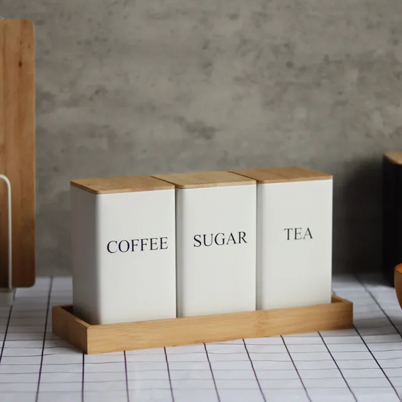 Potes armazenamento - Café, Açúcar e Chá - Square | Henry
