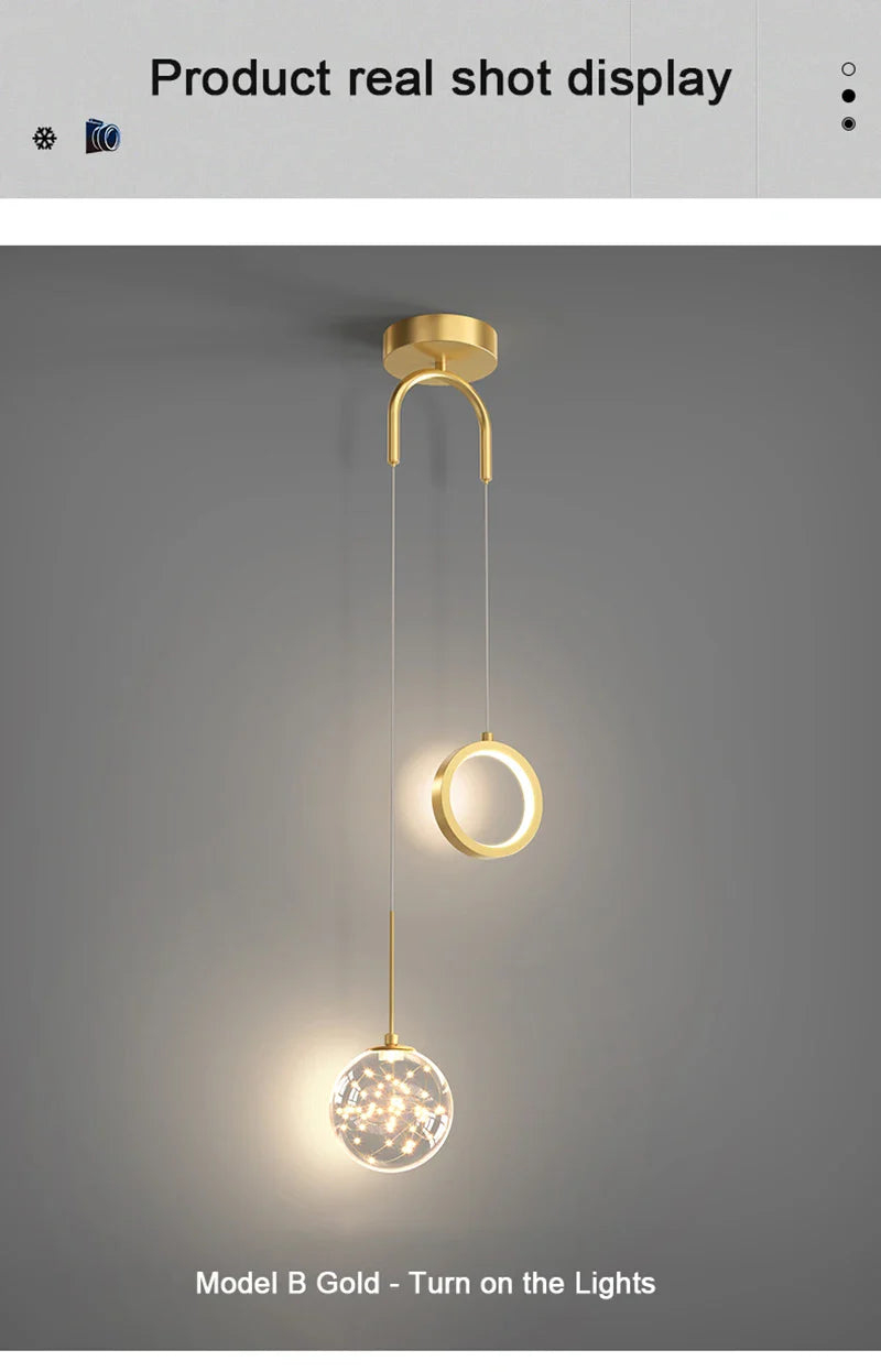 Lustre LED Nordic Gold | Henry