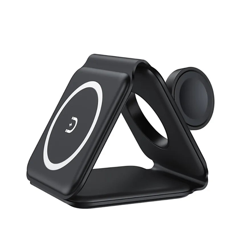 Carregador Magnético 3 em 1 Dobrável para iPhone/Apple Watch/ AirPods | Henry