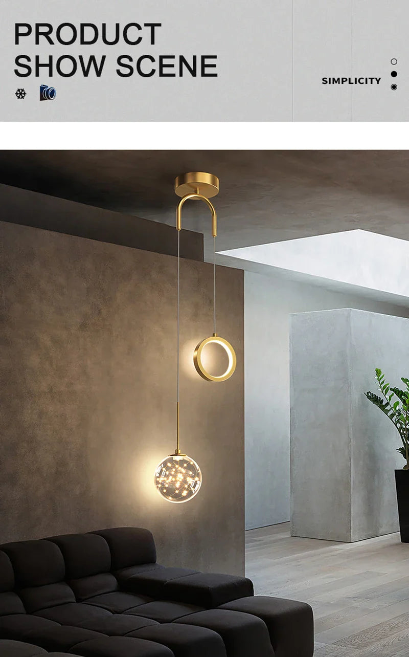 Lustre LED Nordic Gold | Henry