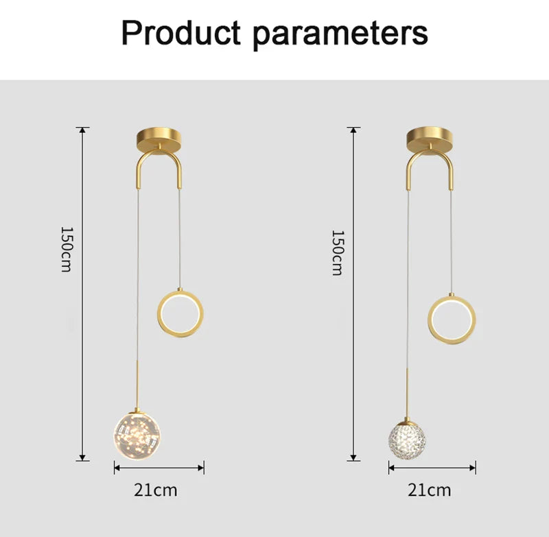 Lustre LED Nordic Gold | Henry