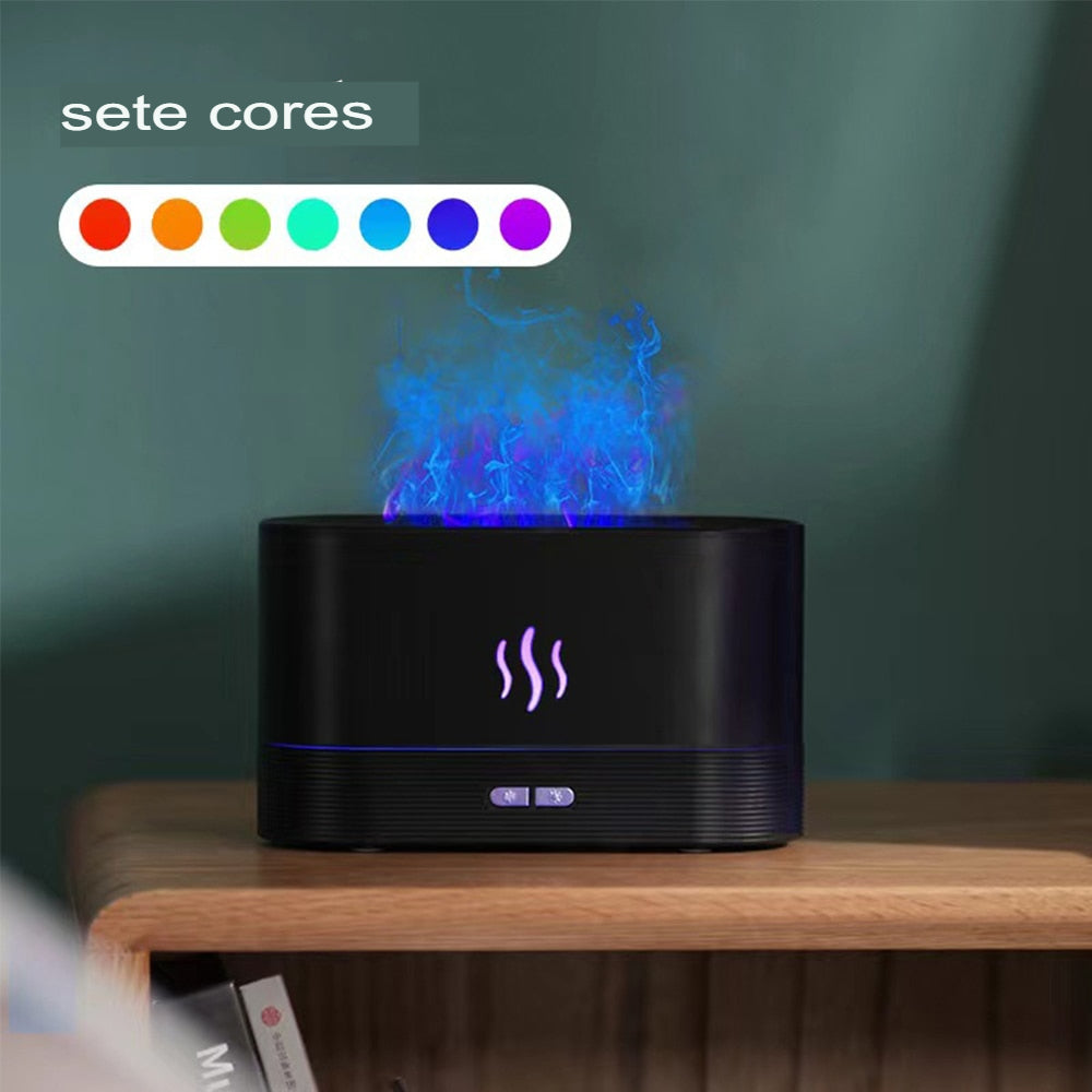 Umidificador e Aromatizador - Efeito Chamas - Até 7 cores | Henry