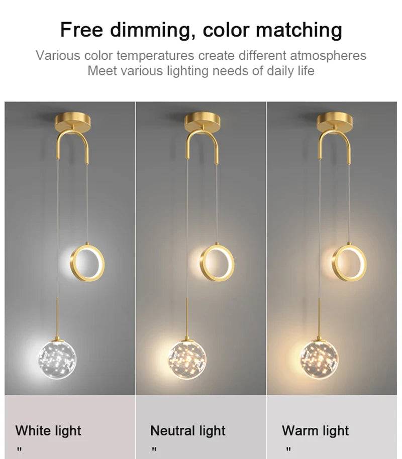 Lustre LED Nordic Gold | Henry