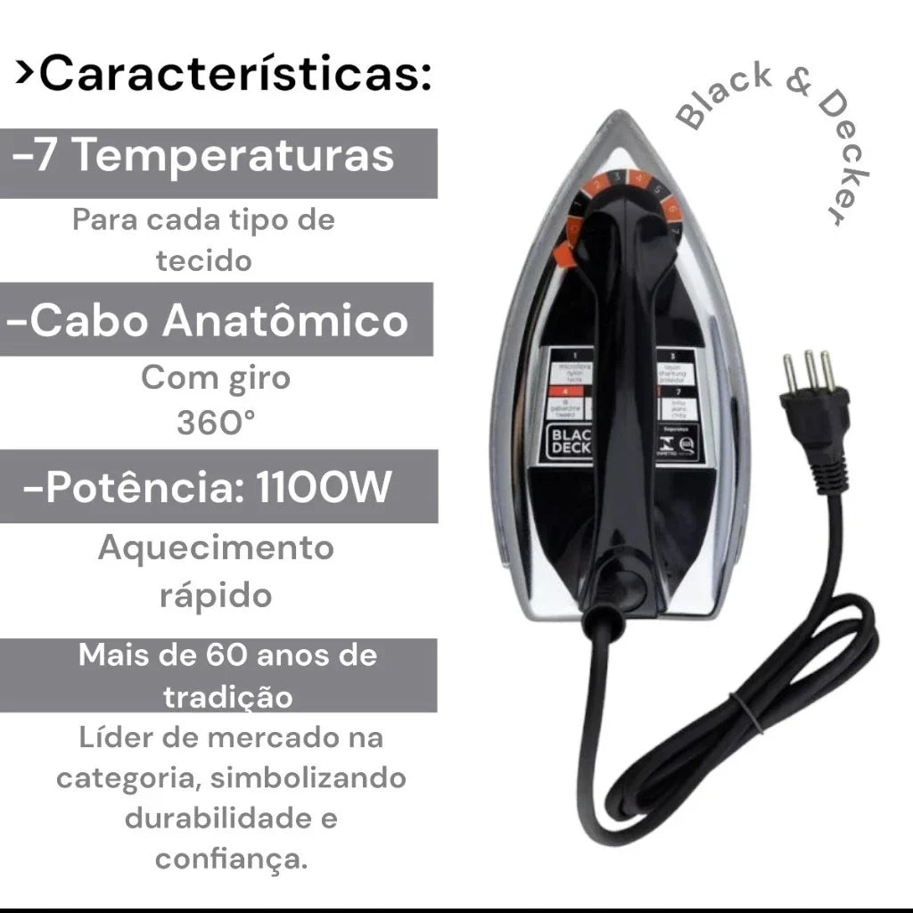 Ferro de Passar Black Decker | Henry