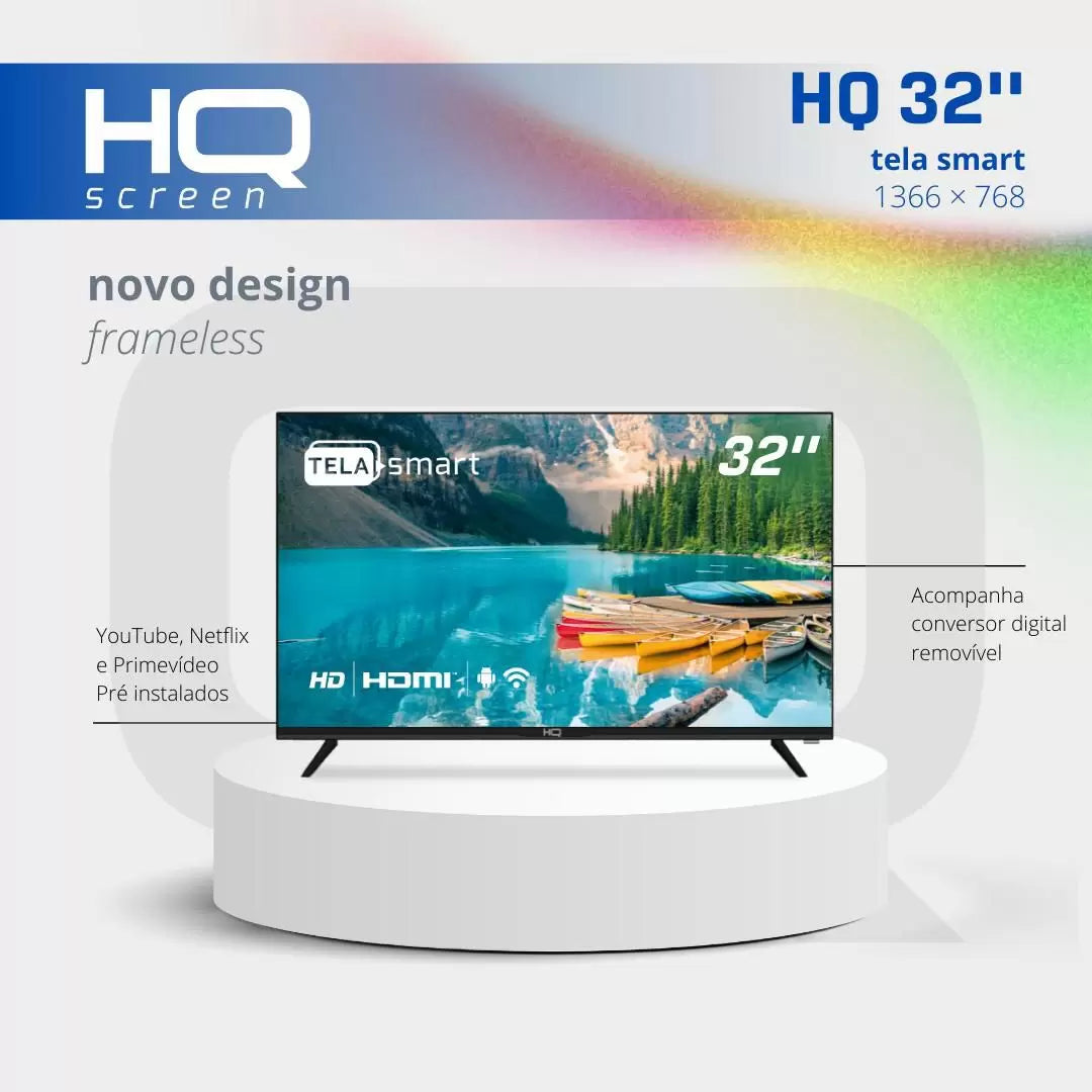 Smart TV LED 32" HD com Android 11 | Henry