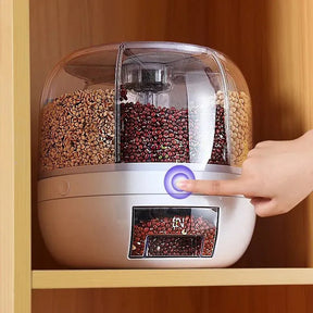 Dispensador de Grãos Rotativo 360° - Caixa de Armazenamento Transparente | Henry