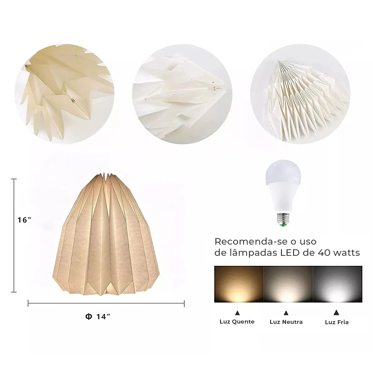 Pendentes LED de Origami (a prova d'água) | Henry