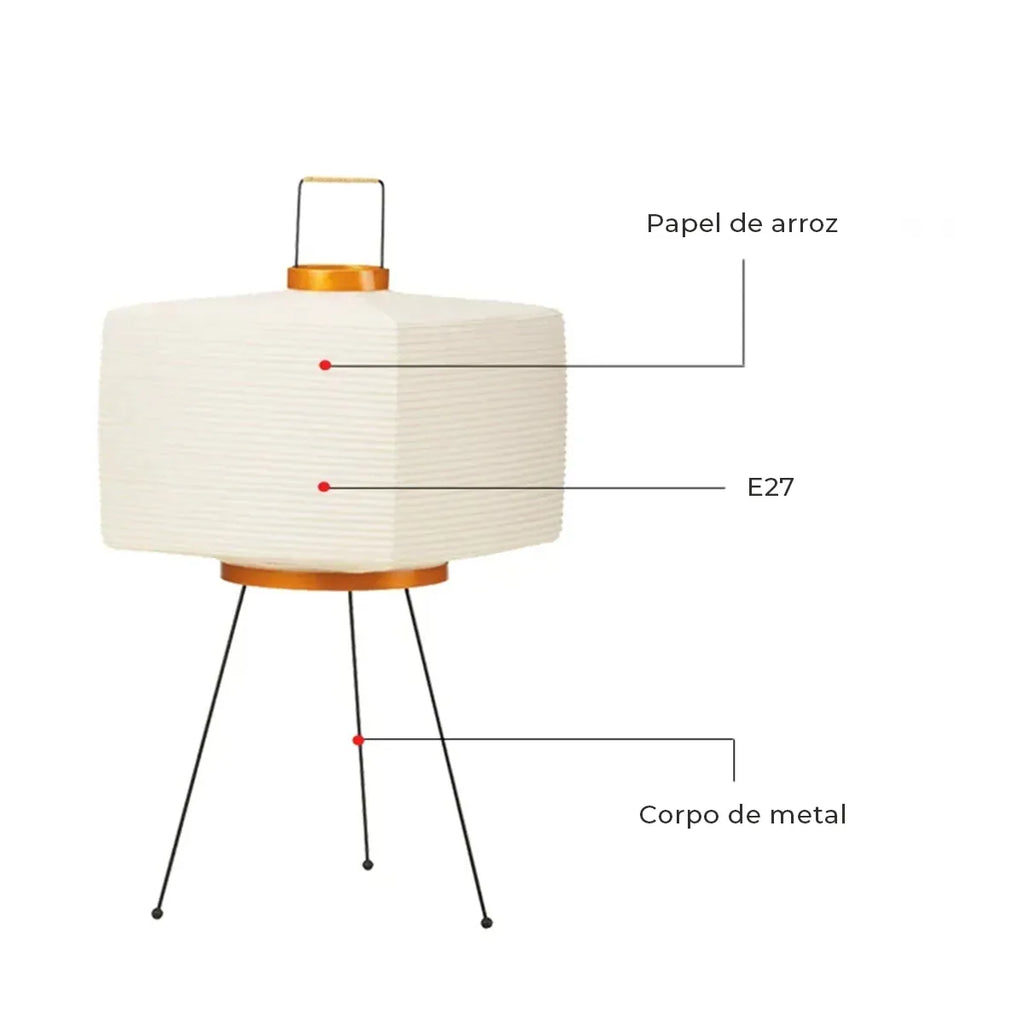Abajur LED Cubo Suspenso | Henry