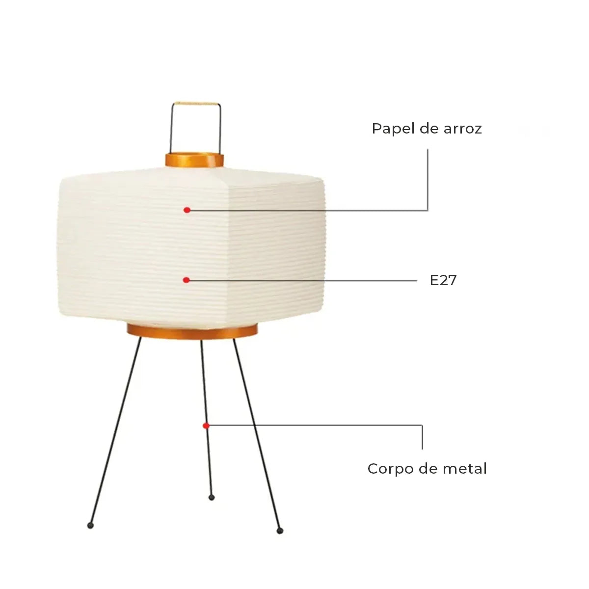 Abajur LED Cubo Suspenso | Henry