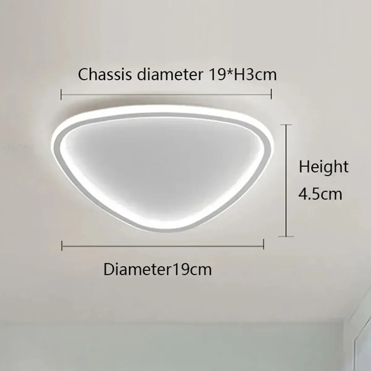Lâmpada LED de Teto Triangular | Henry