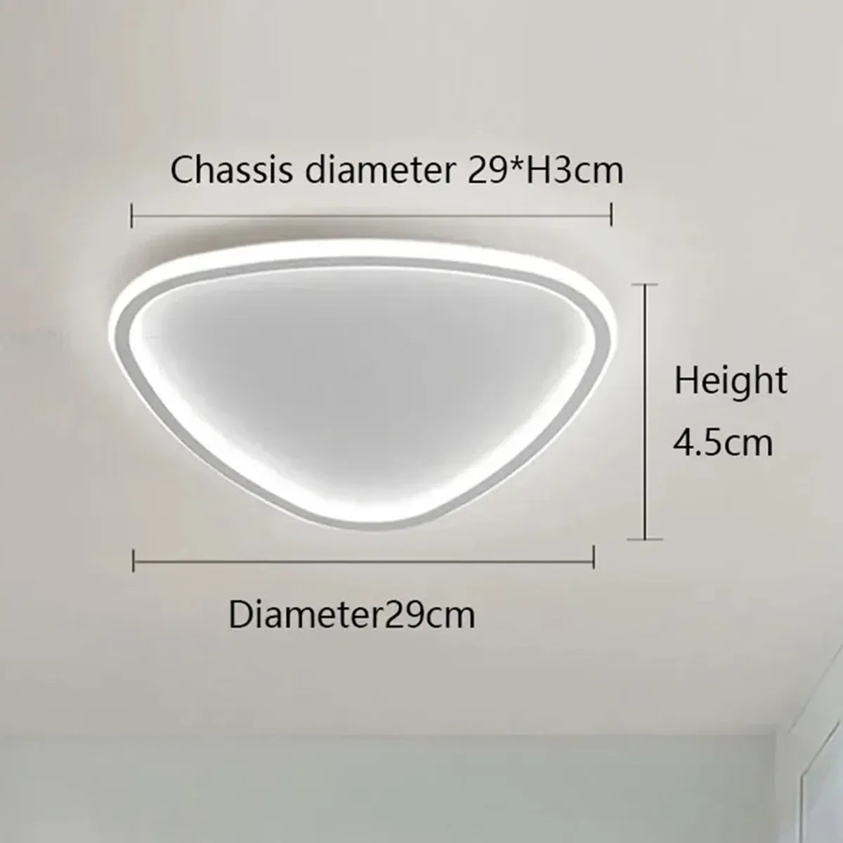 Lâmpada LED de Teto Triangular | Henry