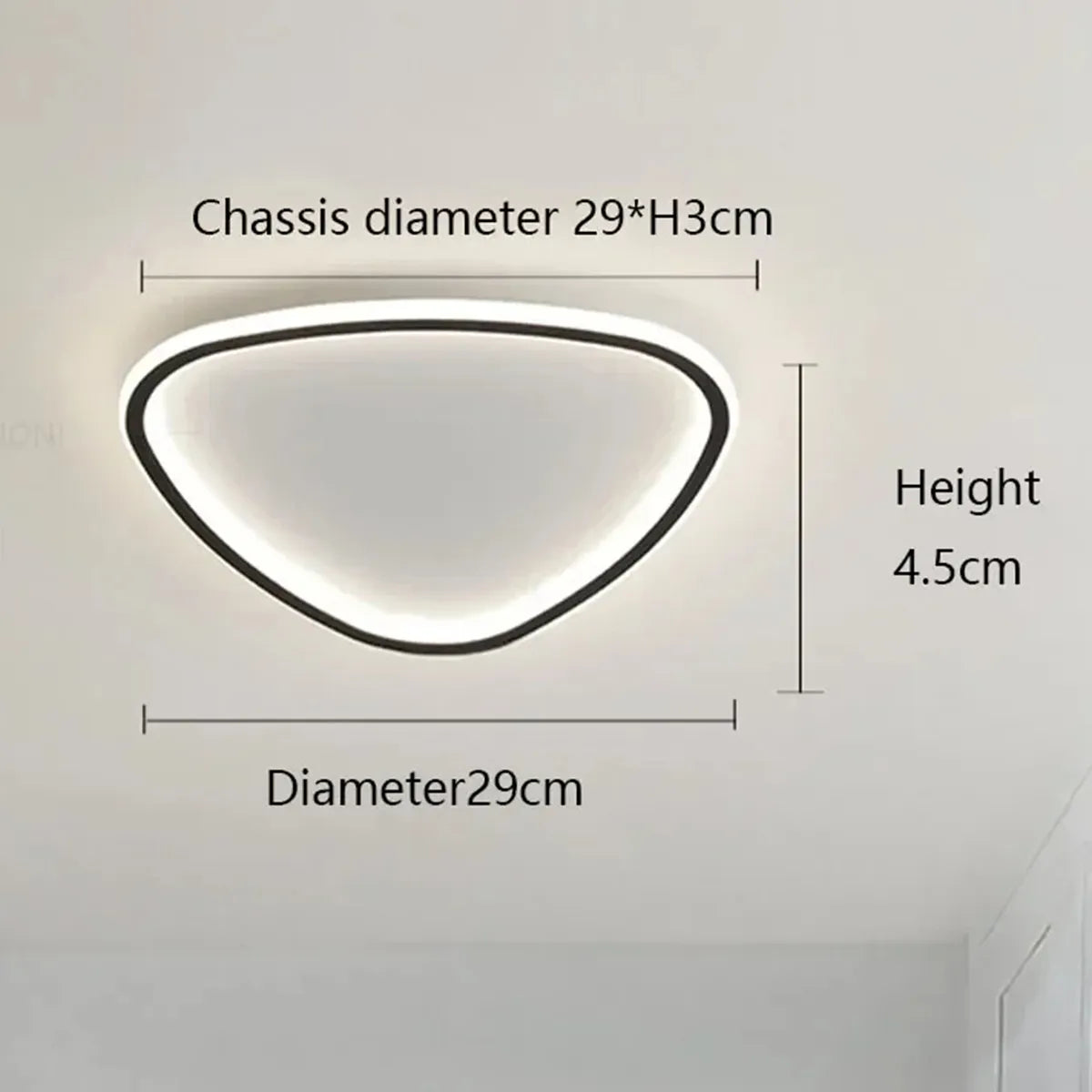 Lâmpada LED de Teto Triangular | Henry