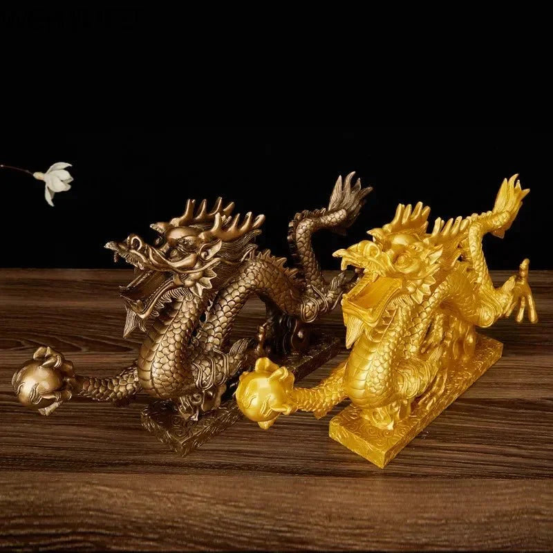 Dragão da Sorte em Resina – Decoração Criativa para Sala e Escritório | Henry