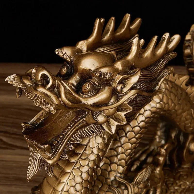 Dragão da Sorte em Resina – Decoração Criativa para Sala e Escritório | Henry