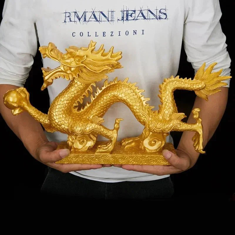 Dragão da Sorte em Resina – Decoração Criativa para Sala e Escritório | Henry