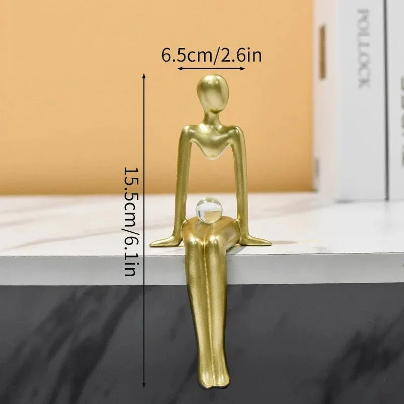 Estátua Pensador Abstrato - Decorativa de Resina | Henry