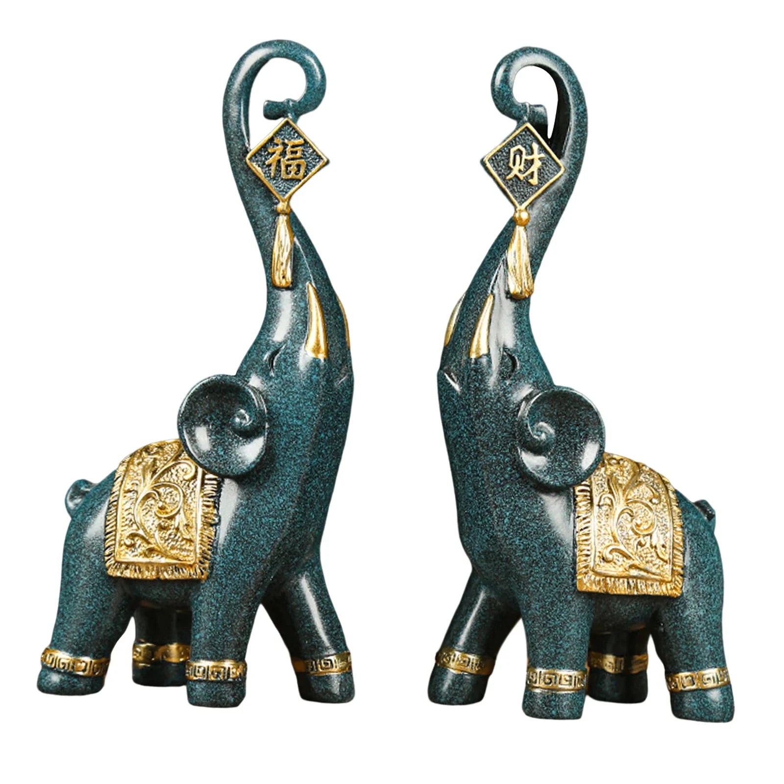 Estátuas de Elefante em Resina - 2 Peças | Henry