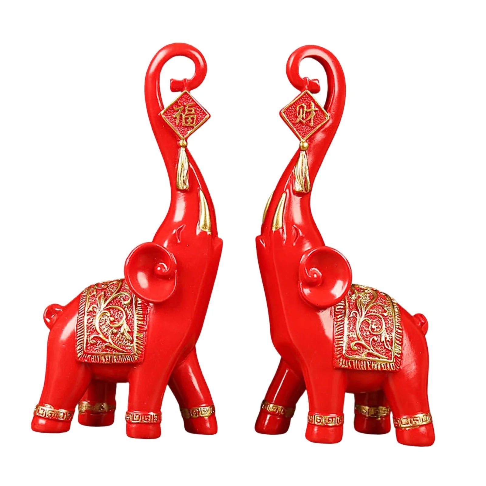 Estátuas de Elefante em Resina - 2 Peças | Henry