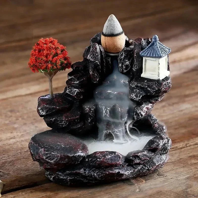 Queimador de Incenso Cascata de Resina com Refluxo Zen | Henry