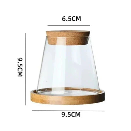 Vaso de Flores de Vidro Transparente - Estilo Vulcânico | Henry
