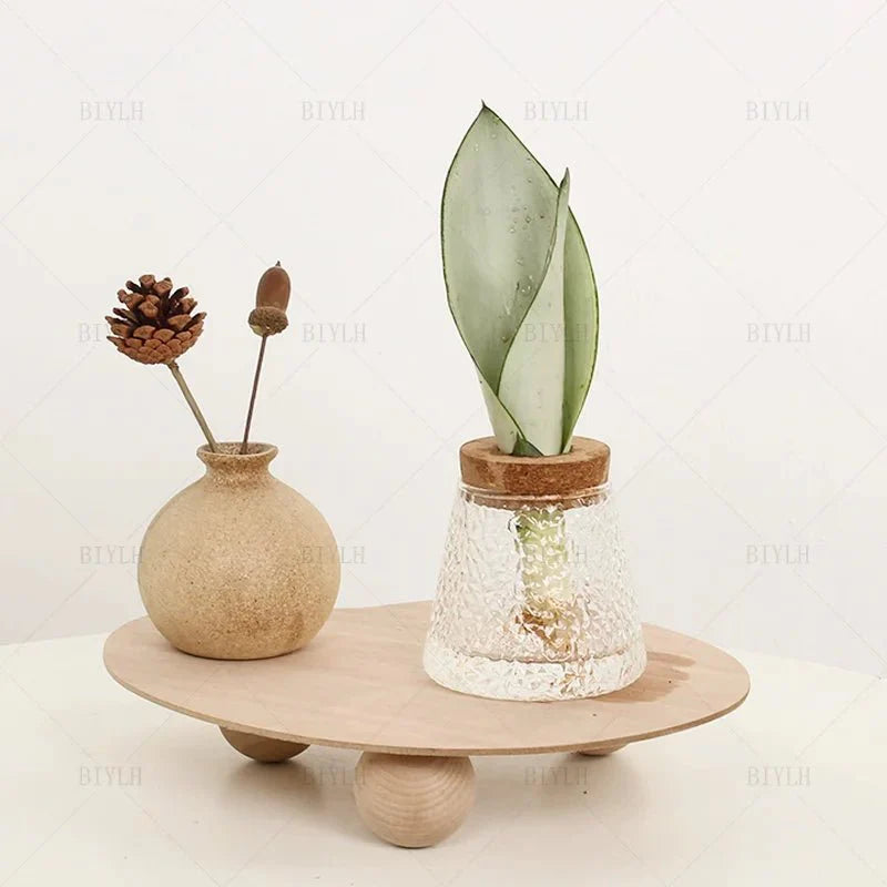 Vaso de Flores de Vidro Transparente - Estilo Vulcânico | Henry