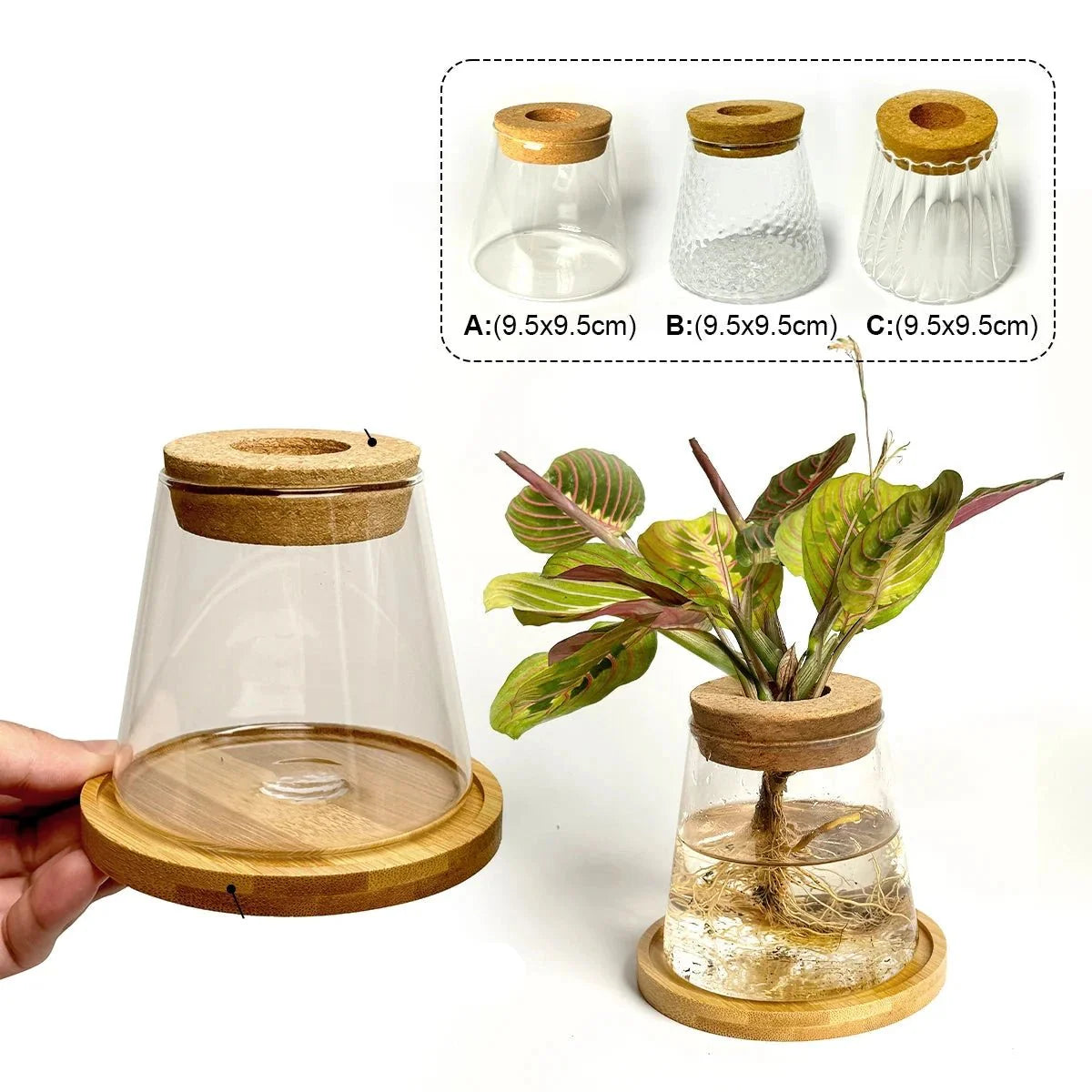 Vaso de Flores de Vidro Transparente - Estilo Vulcânico | Henry