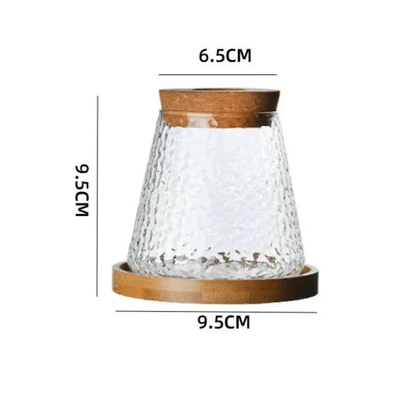 Vaso de Flores de Vidro Transparente - Estilo Vulcânico | Henry