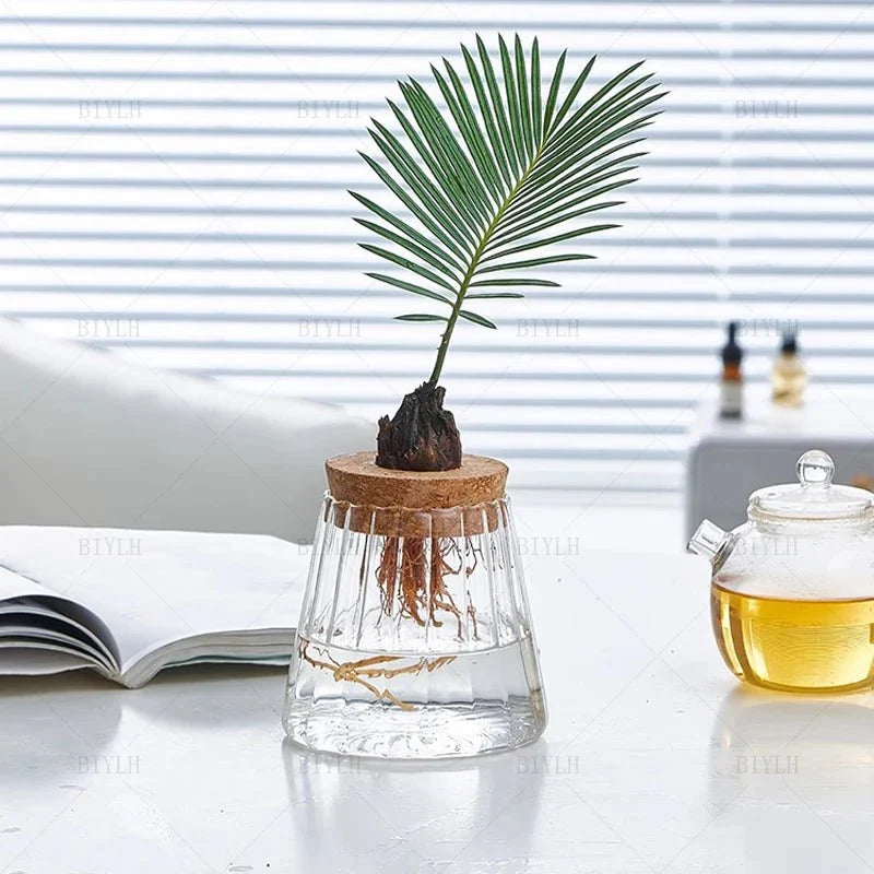 Vaso de Flores de Vidro Transparente - Estilo Vulcânico | Henry